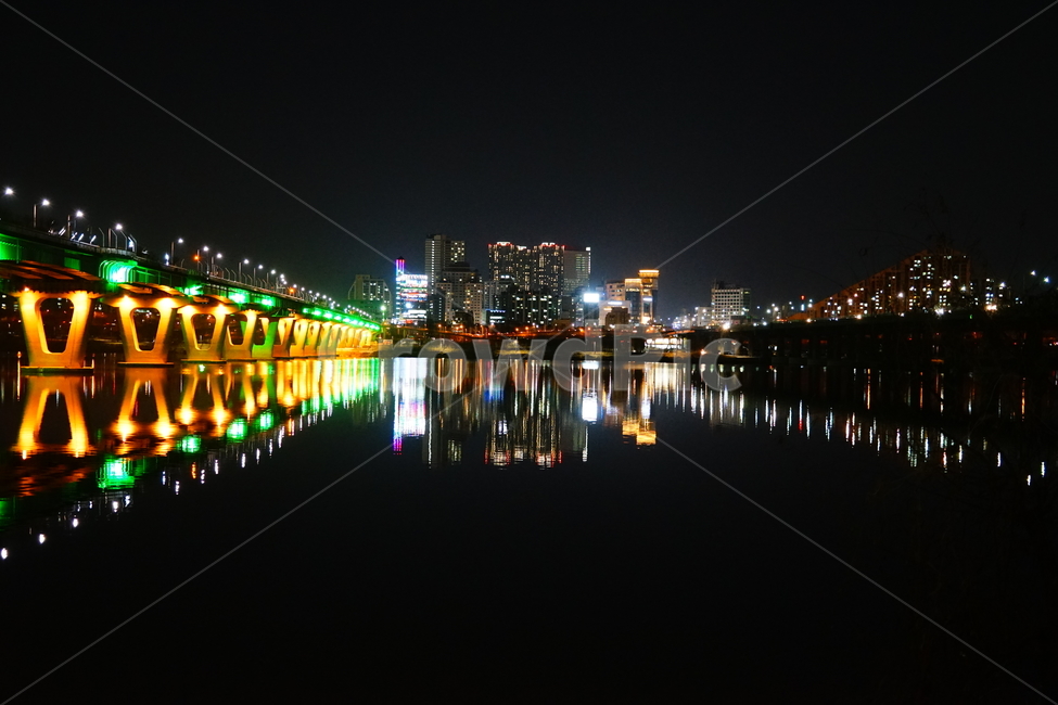 water,물,한강,다리,반영,야경,밤,풍경,nightscape,night,landscape