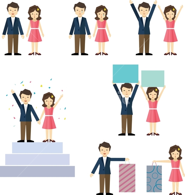 남자,여자,시상식,우승,성공,1등,환호,단상,일러스트,벡터,일러스트레이션,꽃가루,손잡다,서다,남녀,2명,웃음,행복,컨셉,희망,꿈,사람,인간,세트,모음,선물,만세,다양한,연인,커플,그래픽,일러스트레이션,graphic,illustration