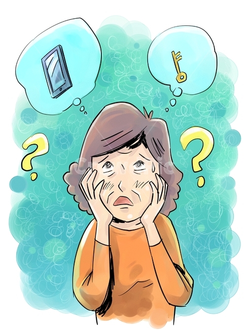 insurance,thought,social problems,I forgot,Senior welfare,Situation illustration,reminisce,geriatric disease,brain function,sick,psychiatry,pen drawing,degeneration,Elderly health,Old age,situation picture,cold sweat,loss,character,brains,grandma,poor,dec
