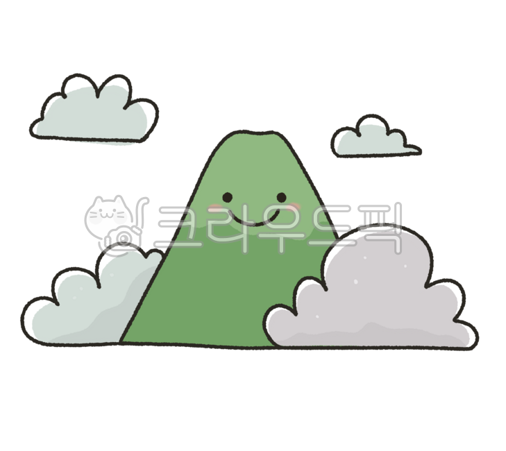 Mountain,mountain drawing,volcano,volcano drawing,Mt. Halla,Mt. Halla drawing,Jeju,Jeju Island,hand drawing,clouds,mountains and clouds,smile