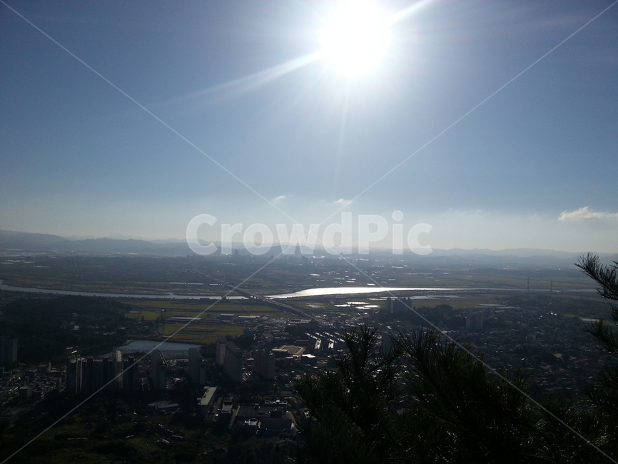 등산,정상,일출,일몰,금성산