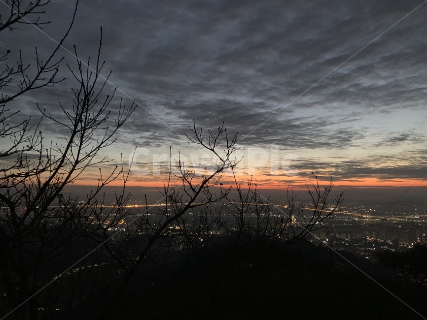 새해,일출,계양산,풍경,해맞이