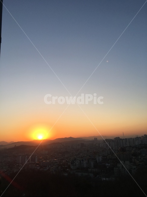 일출,새해,등산,해맞이,해돋이,지평선,해,하늘,산
