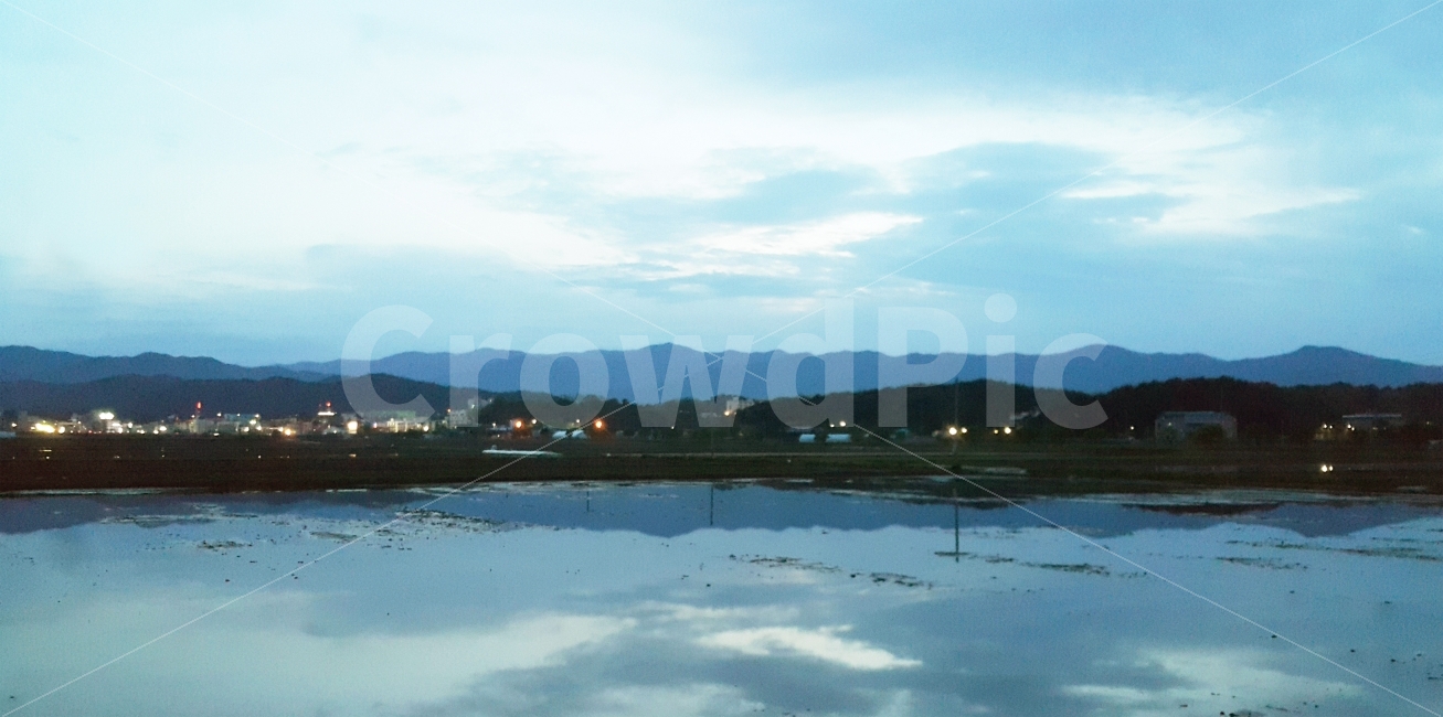 시골풍경,수면,산,논물대기,저녁풍경,자연,풍경,nature,landscape,시골,마을,country,rural,town,water,물,outdoors,옥외,lake,호수