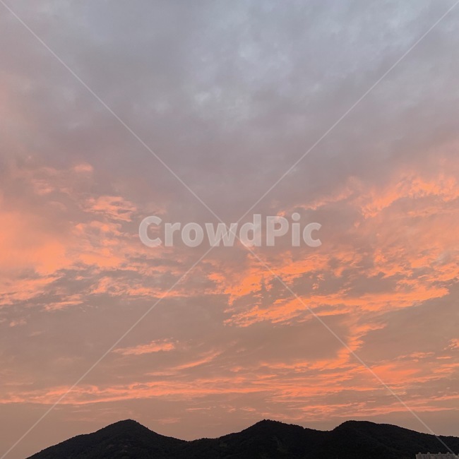 하늘,저녁,노을,감성,구름,자연