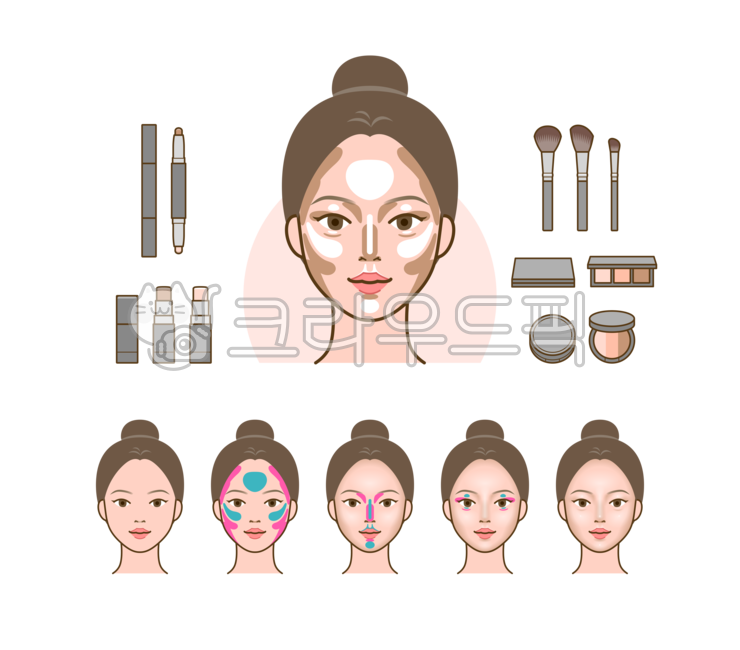 shading,shadow,beauty,line,Makeup,part,skin,icon,Line illustration,type,cosmetics,beautiful,character,highlighter,stick,palette,cosmetic,female,graphic,order,Contouring,brush,product,pretty,method,Character,Shading,procedure,Routine,contour,face,Highlight