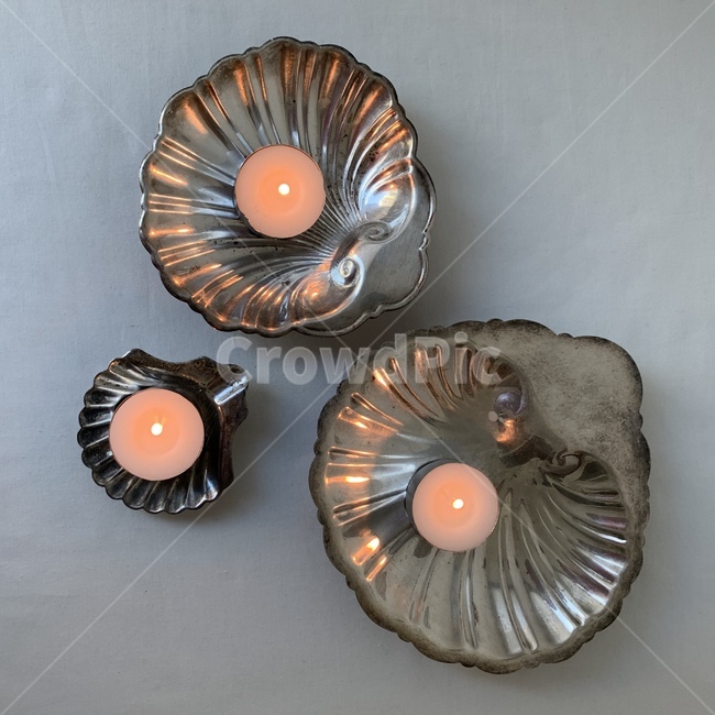 은,실버,조개,촛대,빈티지,초,촛불,불,인테리어,소품,silver,vintage,light