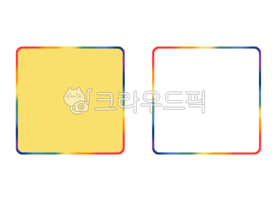 사각형, 도형, 네모, 사각박스, 메모지, 사진,이미지,일러스트,캘리그라피 - kkamdol작가