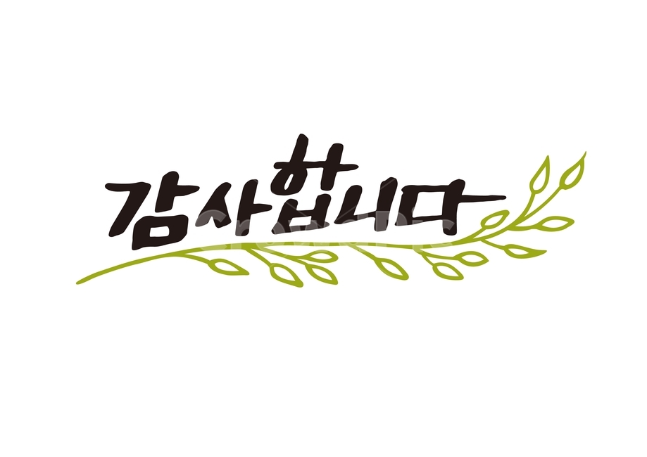캘리크라피,캘리,감사합니다,나뭇잎,감사,손글씨,인사,폰트,한글,문자,글씨,잎사귀,감정표현,기분,feeling,emotion,캘리그라피,손글씨,calligraphy