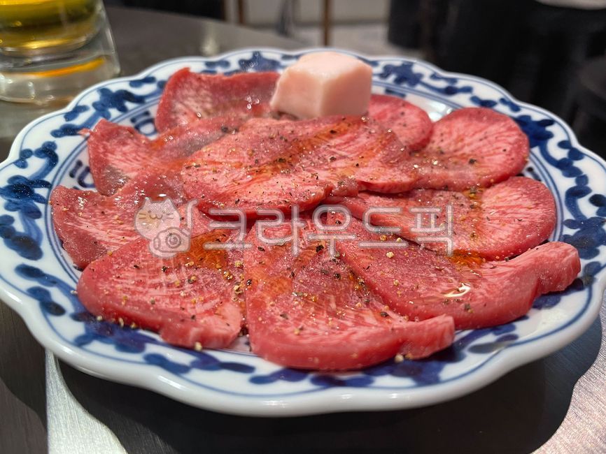 우설, 소고기, meat, 고기, 일본음식, 사진,이미지,일러스트,캘리그라피 - 킹비작가