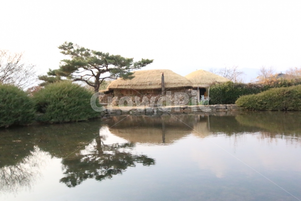 낙안읍성,반영,시골,풍경,연못,시골,마을,풍경,landscape,country,rural,town,한국전통,한국문화,korean traditional,korean culture