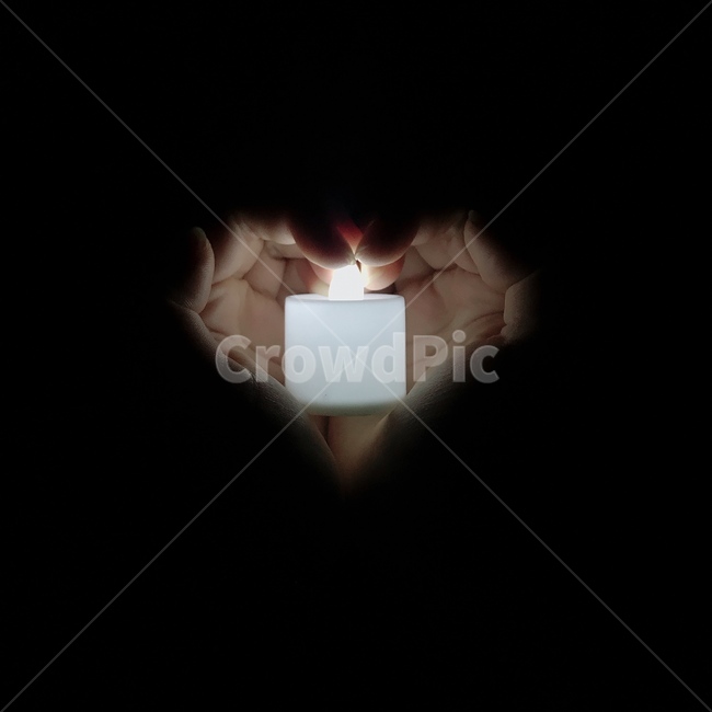 candle,양초,손,하트,손하트,light,빛