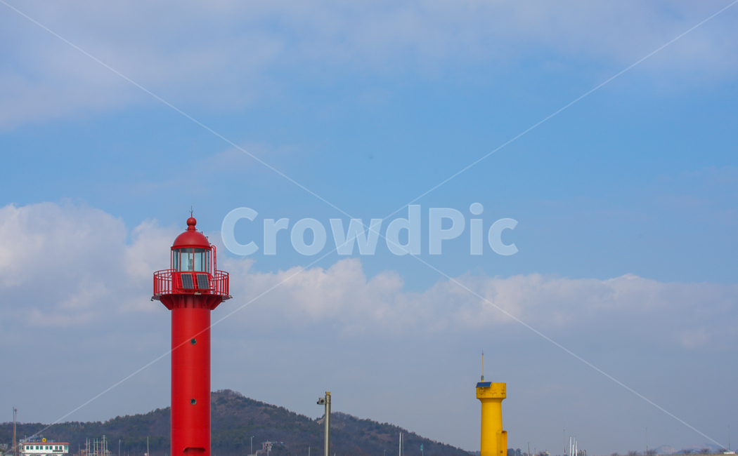 등대,바다,신호,빨강,하늘,감성,포구,항구,등대,lighthouse
