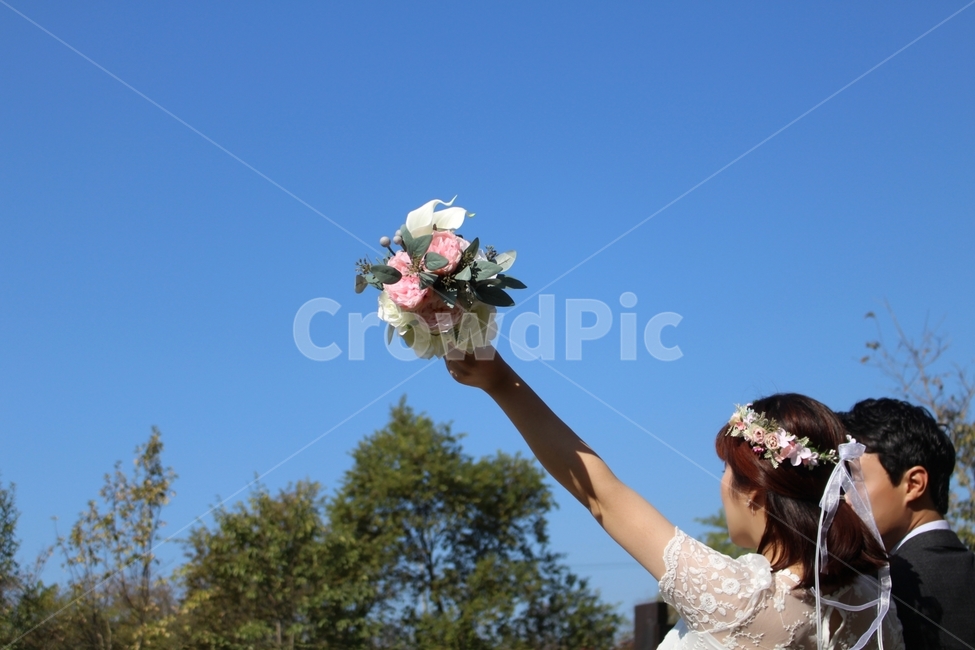 웨딩,스몰웨딩,파란하늘,결혼,커플