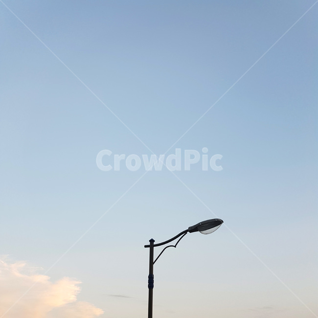 가로등,하늘,구름,노을,분위기