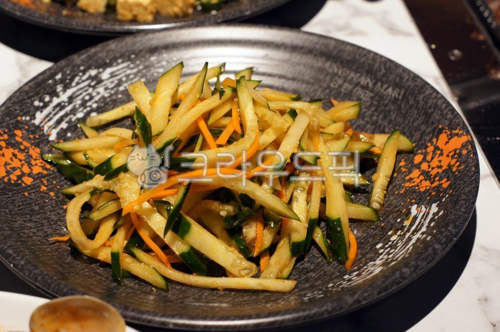 Jjasai,,Chinese style cucumber salad,seasonedcucumber,Jachai,saltedspicyradish,Jjasai seasoned salad,Chachae,zhci,pickledmustardstem