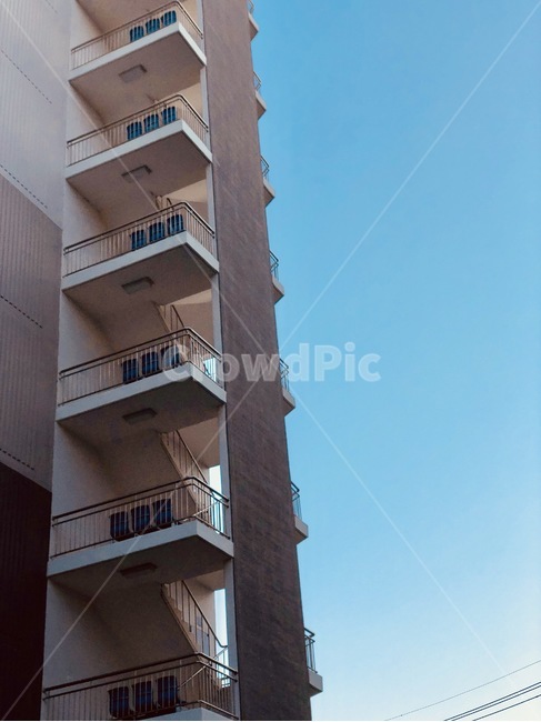 비상구,계단,하늘,오후,의자,빌딩,건축물,건물외관,exterior,building,structure,architecture,construction