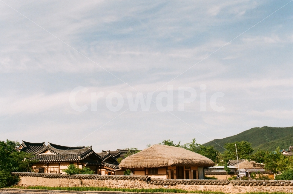 하회마을,안동하회마을,기와집,초가집,한옥,필름사진,시골,마을,풍경,landscape,country,rural,town,한국전통,한국문화,korean traditional,korean culture