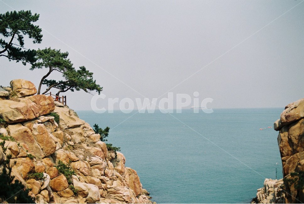 바다,해변,백사장,파도,배,자연,풍경,nature,landscape,promontory,곶,cliff,낭떠러지,outdoors,옥외