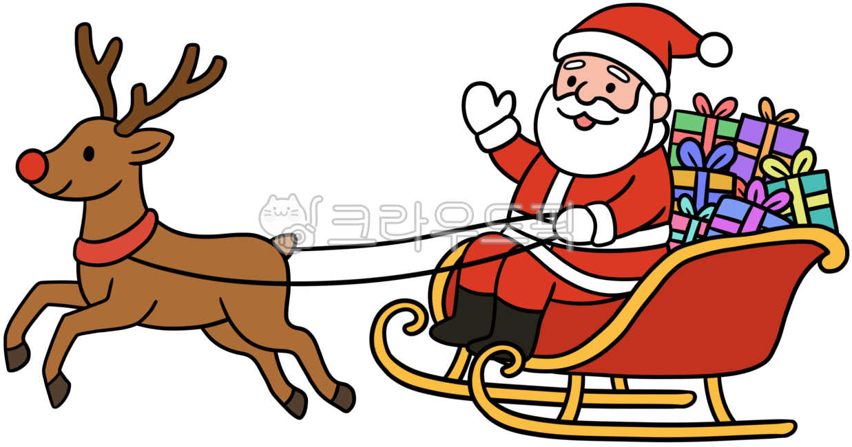 Santa,Rudolph,Christmas,Santa's sleigh,Santa Claus,Grandpa Santa,Christmas Day,Gift,Rudolph's sleigh,Merry Christmas,Card,Santa hat,Winter,Animal,Decoration,Elementary school,Cute,Deer,Reindeer