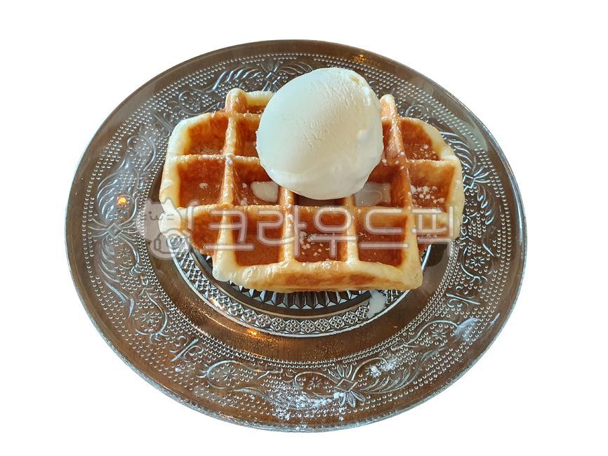 와플,플레인와플,아이스크림,바닐라아이스크림,아이스크림와플,디저트,카페메뉴,음식,삭재료,요리,간식,후식,빵,누끼,food,cook,meal,dishes,dessert