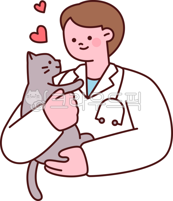 사람,외곽선,애완동물,반려동물,고양이,동물,반려묘,상반신,함께,행복,귀여운,안아주다,가족,친구,수의사,동물병원