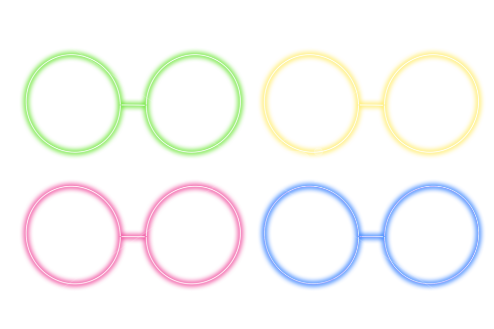 안경,네온,neon,로고,빛,light,네온사인,기호,광고,홍보,효과,누끼,remove background,그래픽,일러스트레이션,graphic,illustration