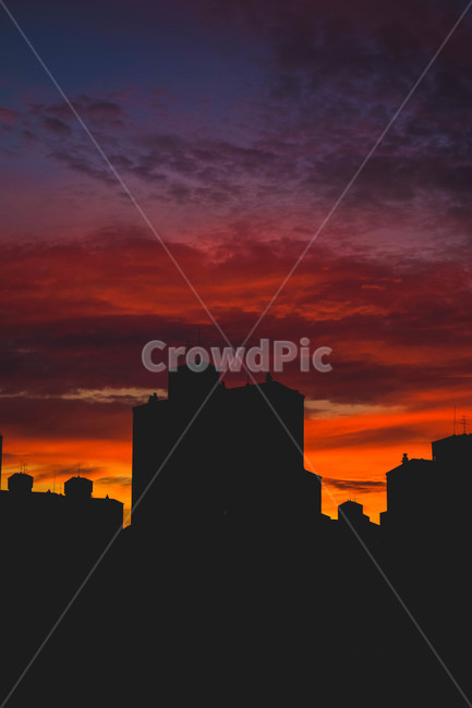 일출,아름다움,풍경,그라데이션,무지개색,색감,배경화면,도시,풍경,city,landscape,실루엣,그림자,silhouette,shadow