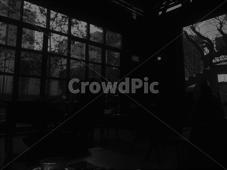 흑백카페,격자창문,카페감성,흑백창문,창가,흑백,모노톤,monochrome,black and white
