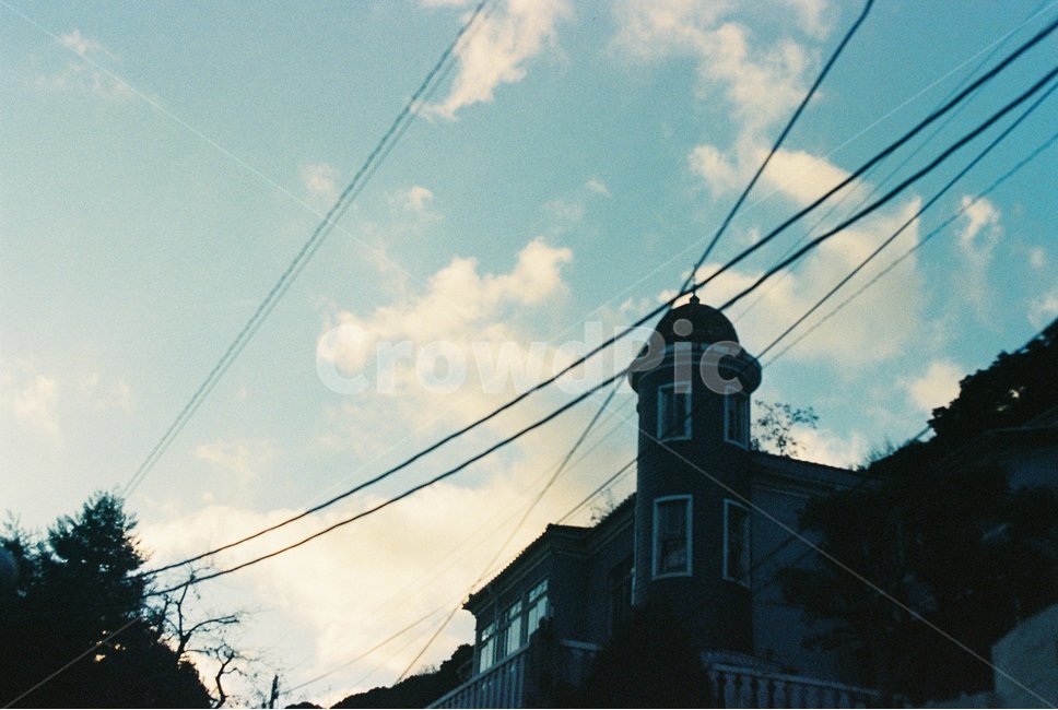 하늘,건물,구름,파란,sky