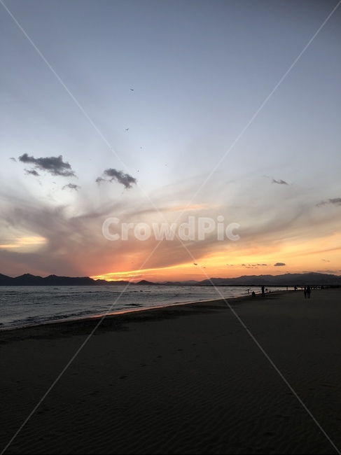 힐링,고독,구름,바다,노을,다대포해수욕장,beach,loneliness,senset,healing