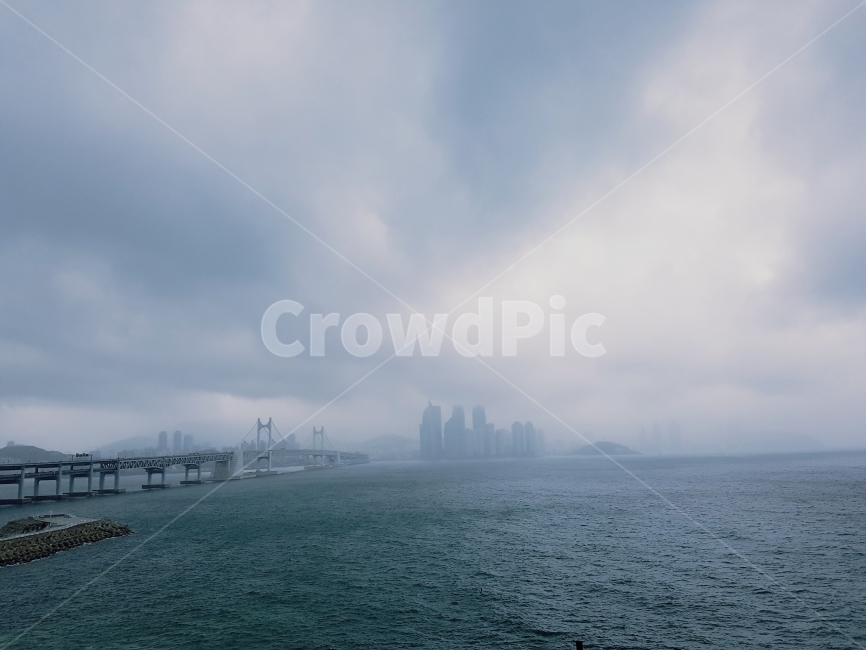 바다,안개,풍경,흐린날,다리,도시,풍경,city,landscape,한국도시풍경,한국도시경관,korea cityscape,nature,자연,water,물