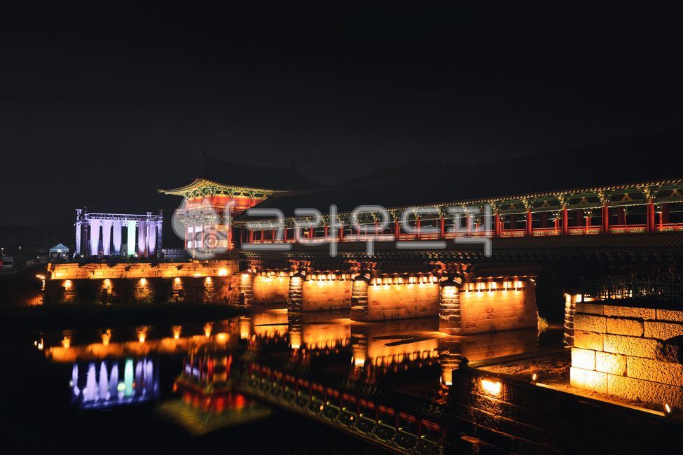 night view,Woljeong Bridge,light,night,nightview,Gyeongju,lights