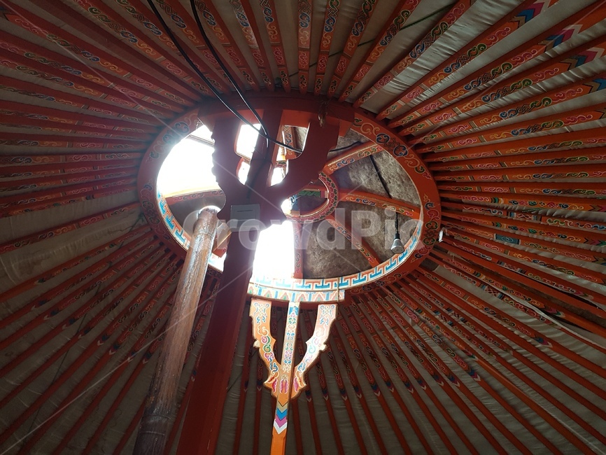 천창,게르,채광,몽골,창,skylight
