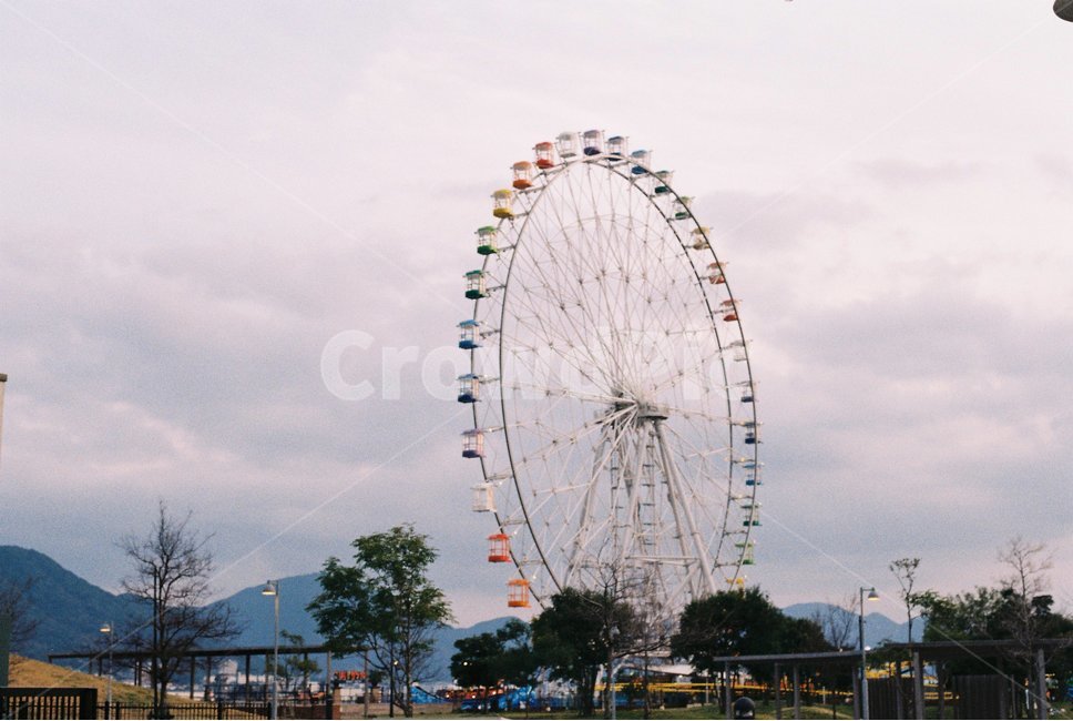 대관람차,일본,나가사키,필름사진,감성사진,유원지,놀이공원,관람차,giantwheel,ferriswheel,amusementpark,landmark,랜드마크