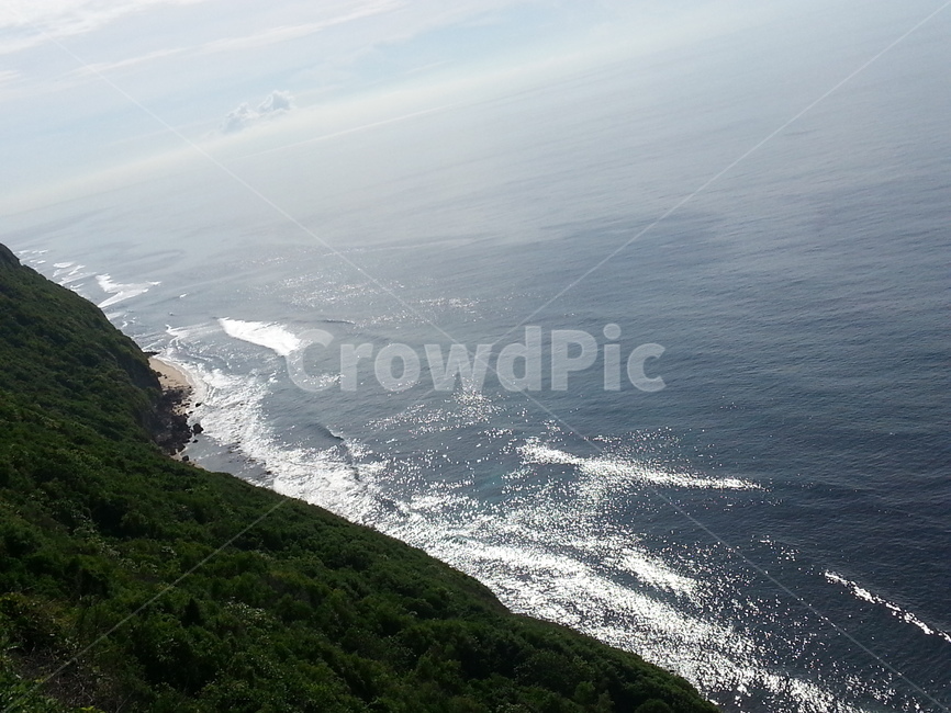 하늘,해변,산,파도,경치