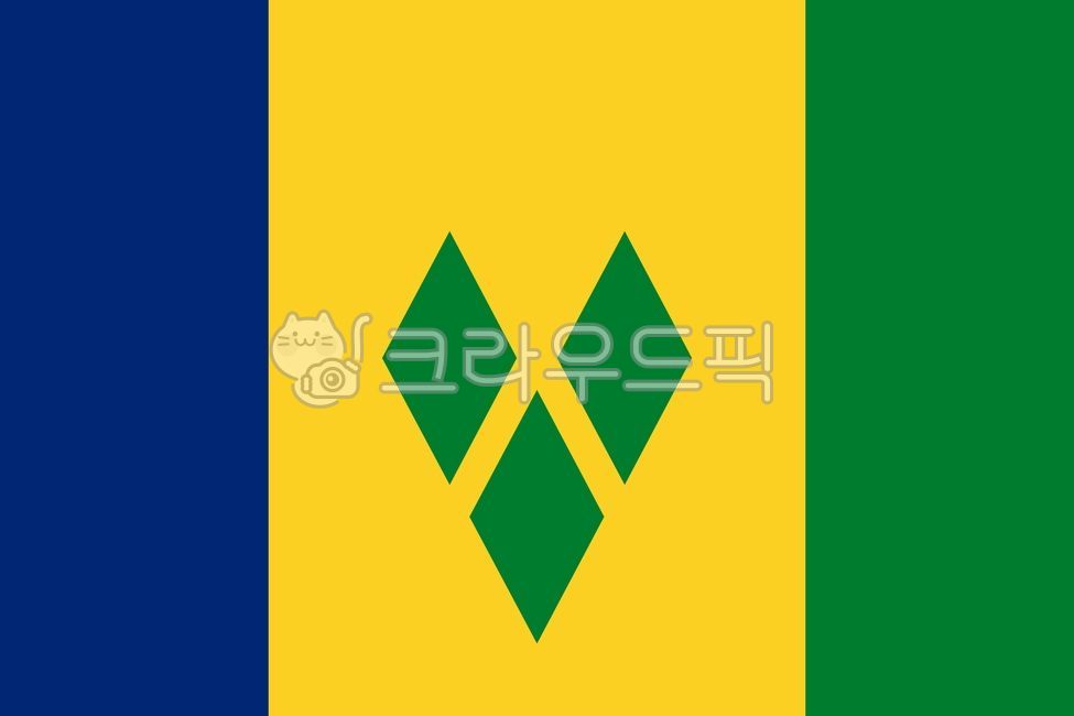 세인트빈센트그레나딘,국기,일러스트,일러스트국기,세인트빈센트그레나딘국기,마름모,브이,앤틸리스제도의보석,킹스타운,남아메리카,개신교,삼색기,보석,그래픽,일러스트레이션,graphic,illustration