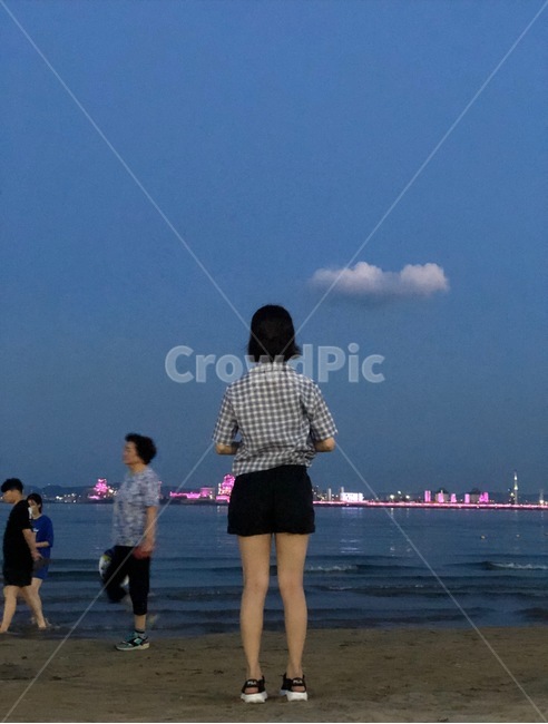 바다,항구,풍경,뒷모습,하늘,방파제