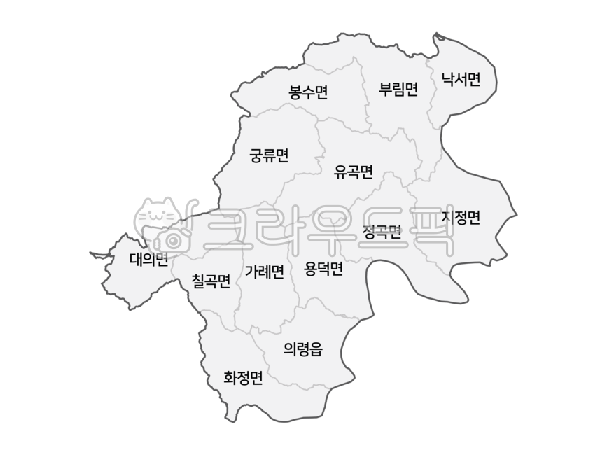 의령군행정구역,의령군행정지도,의령군,의령,의령군지도