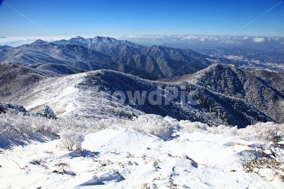 frost,서리,nature,자연,outdoors,옥외,ice,빙,mountain,산,mountainrange,산맥,glacier,빙하,snow,눈,scenery,상고대,무주,덕유산,덕유산설경,설경,설청봉,향적봉,중봉,경치,풍경,운해