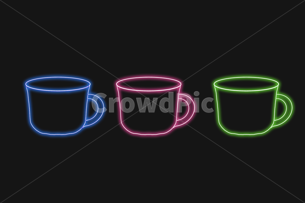 컵,커피,neon,빛,light,네온,네온사인,기호,광고,홍보
