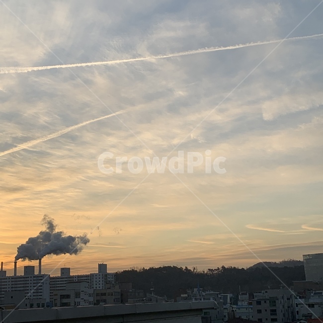 하늘,노을,석양,구름,주황색