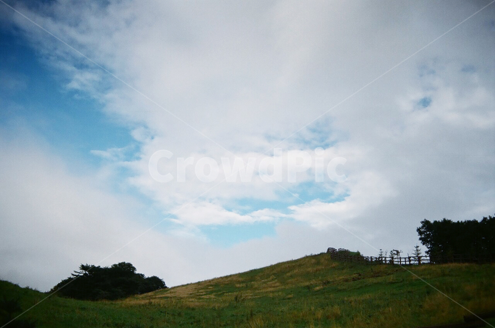 산,구름,동산,경치,필름,감성,cloud,중턱,자연,풍경,nature,landscape,outdoors,옥외,grassland,목초지,field,들