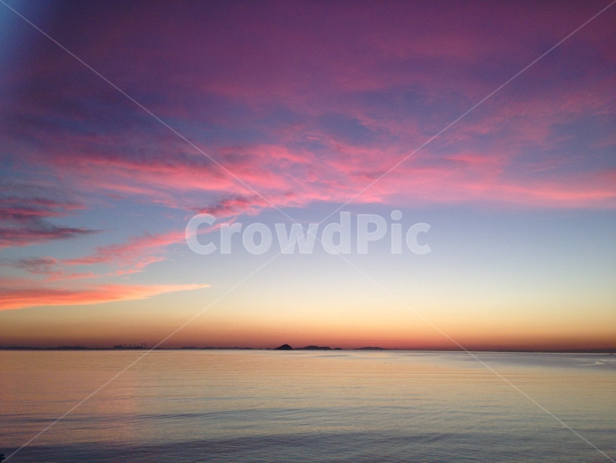 노을,서해일몰,일몰,구름,잔잔한,수평선,하늘,horizon,sky,outdoors,아름다운,자연,풍경,nature,landscape