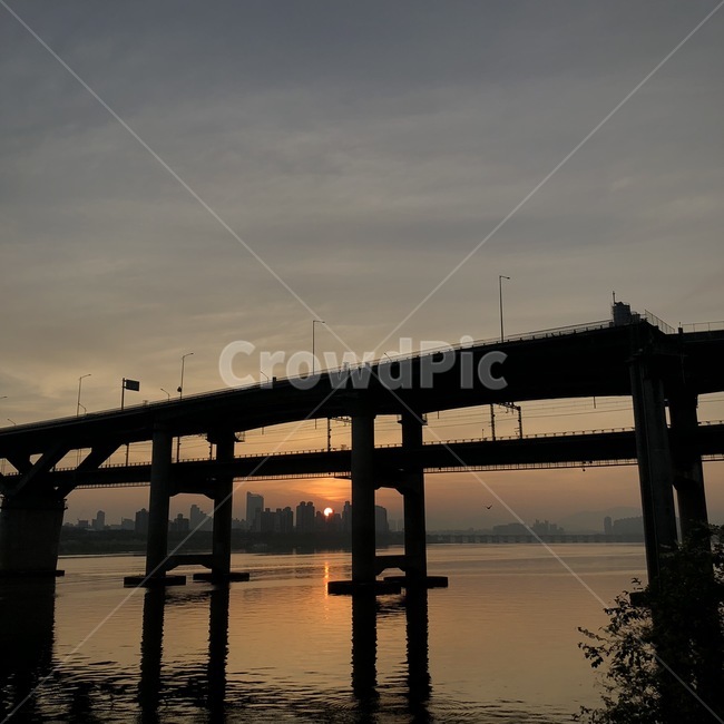 한강,일출,노을,새벽,산책,하늘
