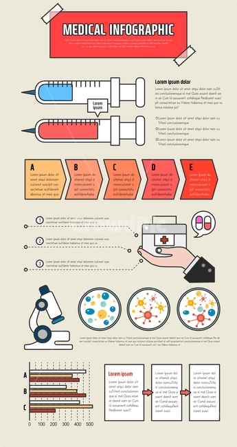 infographic,Medical treatment,flat design,Germ,text,chart,text box,graph,share price,microscope,element