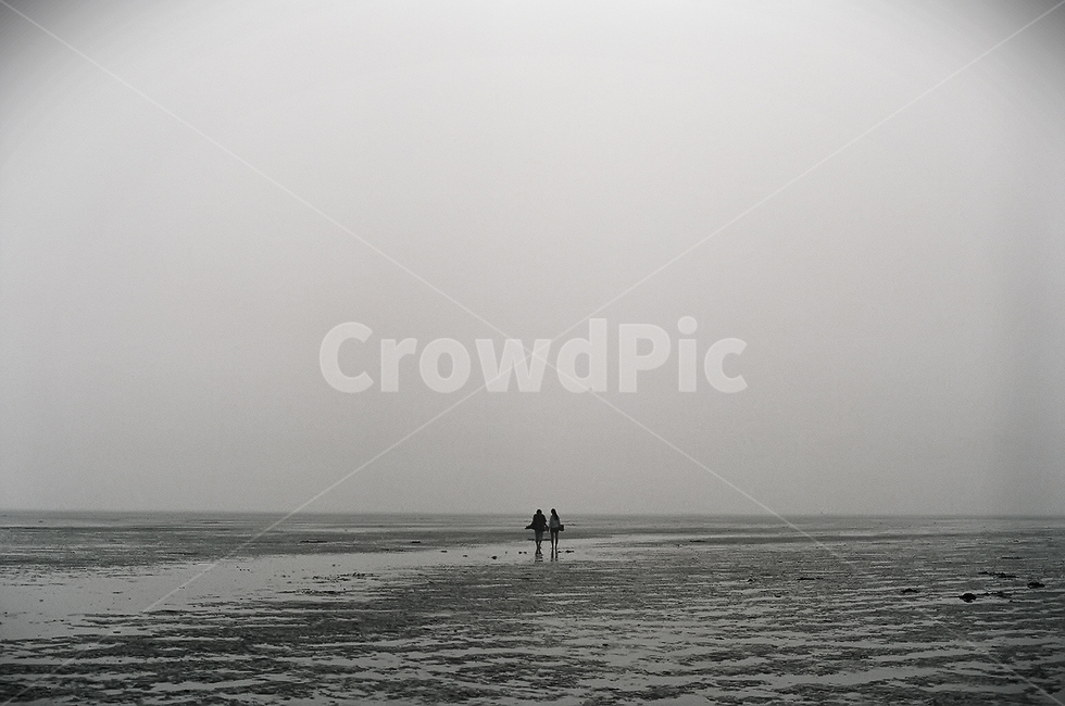 바다,갯벌,커플,흑백사진,풍경,자연,풍경,nature,landscape,흑백,모노톤,monochrome,black and white