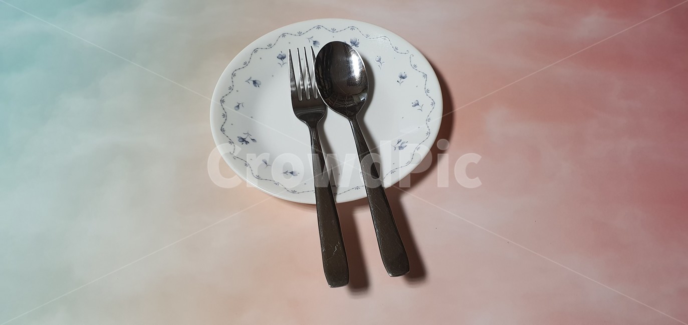포크,숟가락,식기,접시,식사,도구,음식