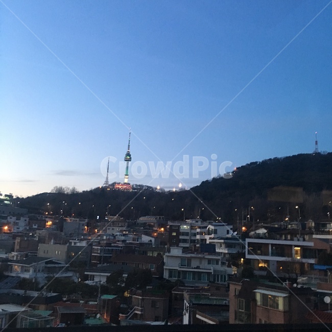 이태원,해방촌,남산타워,야경,저녁