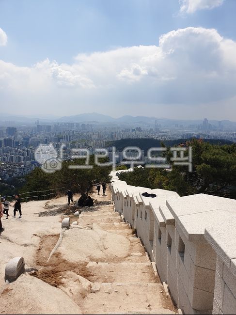 인왕산,등산,성곽,풍경,자연